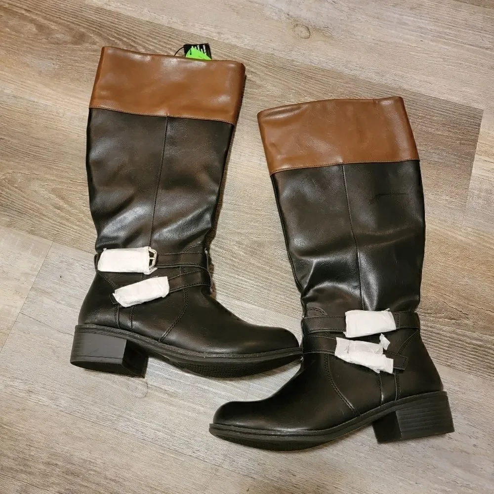 Arizona Womens Denver Riding Boots Block Heel size 7 NWT - Picture 2 of 7